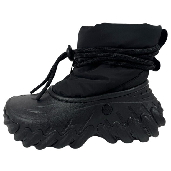 Crocs Echo Mens Size 3 Rain Boots Black Winter Slip-On Ankle Chunky Womens 5 New main image 5